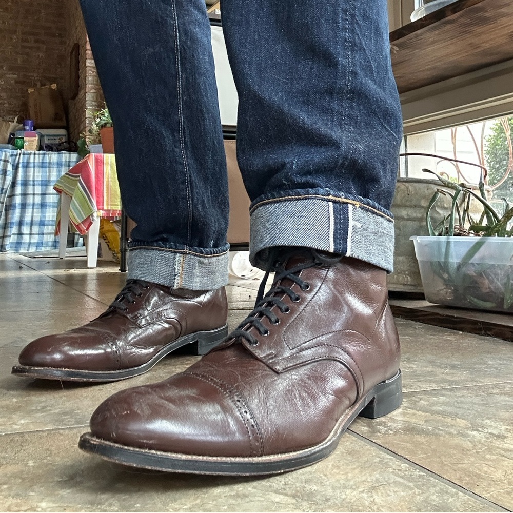 Vintage Stacy Adams Brown Leather Boots